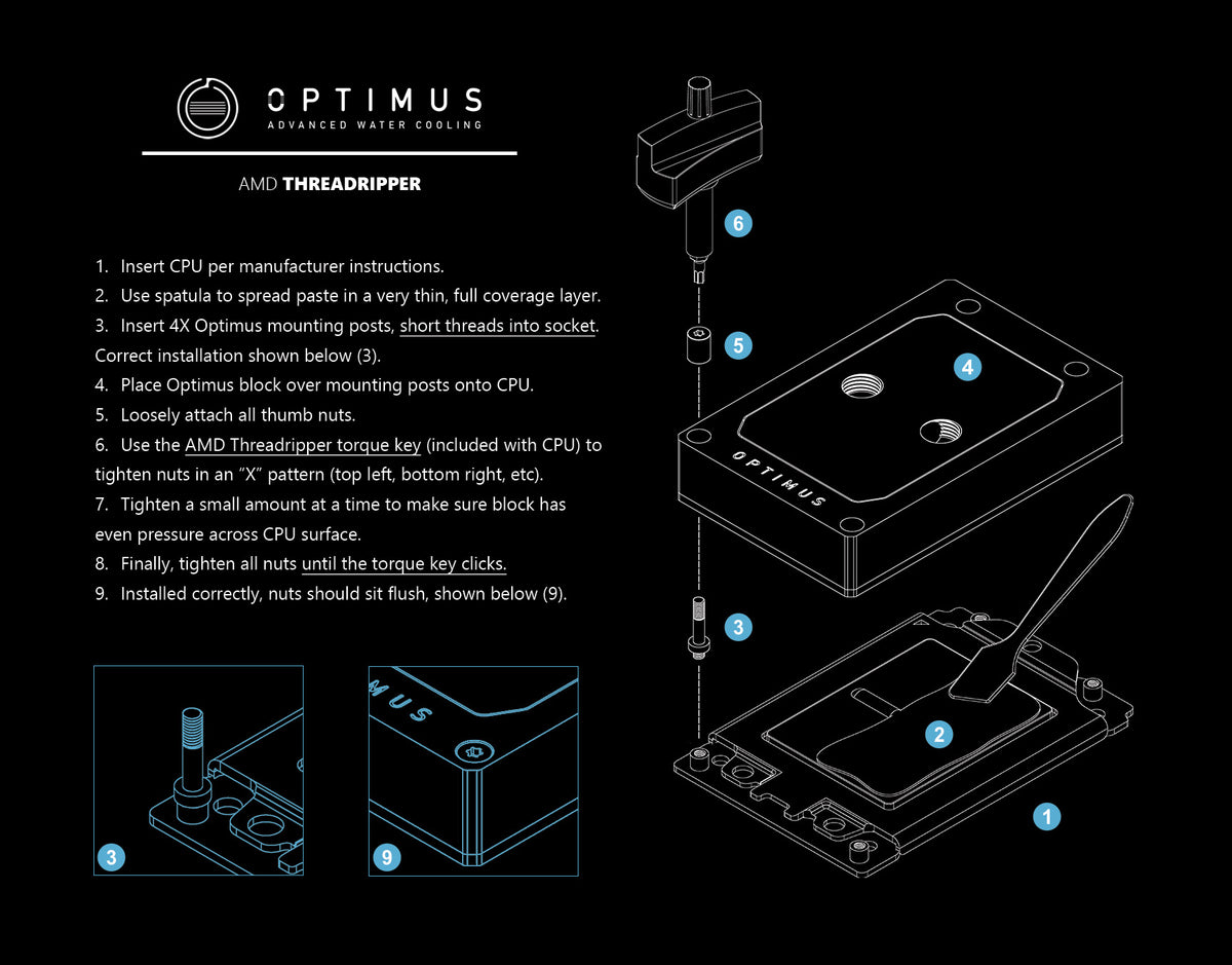 BLEMISH - Absolute Threadripper 3+ CPU Block - Optimus Water Cooling